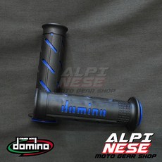 DOMINO A250 斜紋重機握把套 糯米腸握把皮 通用款 勁戰 BWS R1越野, 1個, A25 黑藍, 黑藍