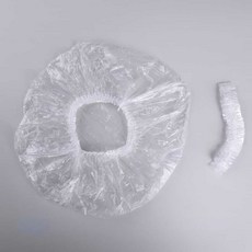 투명 비닐 헤어캡 위생모자 샤워캡 염색도구 100p
