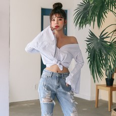 VENDIS 可可短的肩襯衫海灘掩蓋海灘服裝