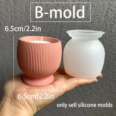 와인 유리 모양의 양초 용기 금형 DIY 콘크리트 냄비 즙이 많은 화분 석고 캔들 홀더 시멘트, 03 B-mold