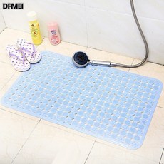DFMEI 浴室防滑地墊衛浴洗澡間門口防摔腳墊衛生間淋浴房墊子, 1個, 淺藍色