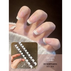 韓國超薄UV半固化美甲貼 (20指) 經典爆款 滿三件贈烤燈 光療指甲貼 凝膠美甲貼 甲油膜 (ES1009薄荷生巧), 1個, ES623