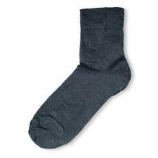 [LINEN & BASIC] 린넨의 느슨한 양말 M 여성 일본제 양말 대마 차콜 그레이