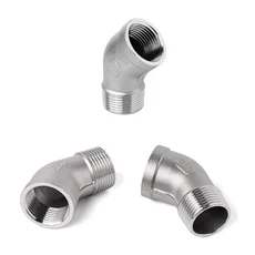 1/4 "1/2" 3/4 "1"1-1/2" 2 "BSP 304 스테인레스 스틸 파이프 피팅 4방향/3방향 /엘보 버트 어댑터, 03 1/4"