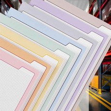 노트패드 A4 레인보우컬러 필기노트 떡메모지 메모노트 업무용노트 A4메모패드 공시생떡메