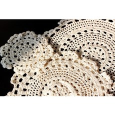 코바늘 손뜨개 도일리 협탁보, S