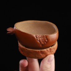紫砂石榴茶漏 茶具 泡茶器, 1個, 401009石榴茶漏套组 简装