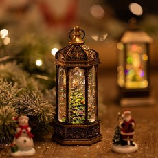 【熱銷Top1-限時下殺】聖誕節音樂鈴八音盒 雪花旋轉燈飾 聖誕樹場景佈置 平安夜禮物 創意桌面擺件 節日裝飾 彩燈音樂, 八邊形聖誕樹