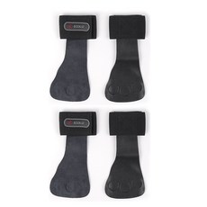 에코리즈 3구 가죽 헬스 장갑 스트랩, 2개, 블랙