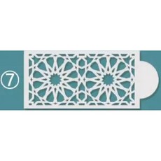 케이크 스텐실 웨딩 쿠키 초콜릿 드로잉 페인팅 퐁당 메쉬 스탬프 장식 도구용 엠보싱 플라스틱 스프레이 몰드, 07) 7, 1개