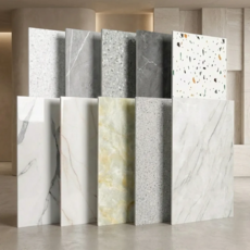 서플라이랩 붙이는 대리석 폼블럭 바닥 접착식 60cm 정사각 데코타일, 4아이보리테라조, 5개