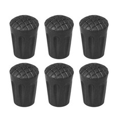 지팡이 스틱 암벽 등반 클라이밍 트레킹 미끄럼 방지 워킹 패드 360 회전식 목발 하단 커버 보호대 등산 하이킹 폴 팁 캡, 6PCS