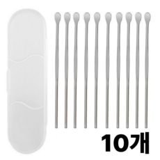 제바 기본형 스텐 귀이개 귀파개 귀지제거, 1개, 10개입