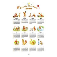 가을책방 북엔 2026 곰돌이 푸 포스터달력, 출판사:북엔, 8809529018181