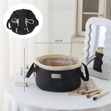DFMEI 升級款手提抽繩懶人化妝包水桶包便攜大容量化妝品束口收納, 如圖