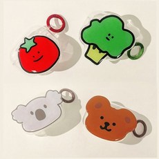 에어팟 1/2/3 주오 캐릭터 아크릴 곰돌이 케이스 프로, 토마토 PRO