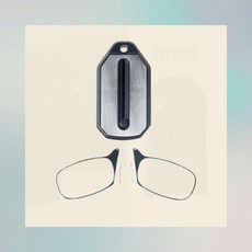 휴대용 초미니 안경 클립형 키링 노안 수납 편리함 선명한, 1개, 상세페이지 참조
