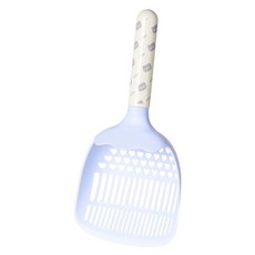 心形鏤空貓砂鏟 可愛貓咪手柄 快速篩砂 貓砂清潔必備, 淺藍色, 1個