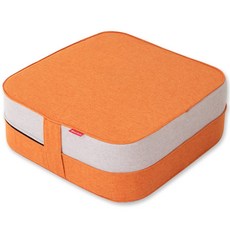 (케라타) 트램폴린 쿠션 [FUN FUN JUMPER] 실내 용 어린이 코일 스프링 탑재 큰 50 × 50cm (오렌지), 1개