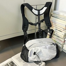 柏雅圖戶外多功能揹包男女通用輕便運動登山包旅行徒步騎行斜挎包, 【雙肩斜挎兩用】白色-男女通用