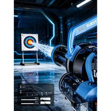 전기 워터밤 전동물총 자동 대형 워터파크 버스트 스프레이 물놀이 워터건 물총, 배터리 1개 (120분), 아이스 버스트 블루