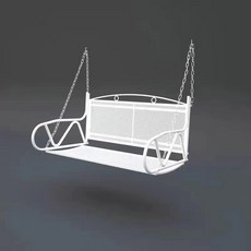 야외 그네 의자 정원 그린 베이지 스윙체어 1인용 체인 라탄 발코니용 흔들그네 정원그네, 차세대 화이트[단좌판], 1개