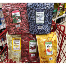 (트레이더조) 말린과일 건과일 블루베리 망고 바나나 딸기 라즈베리Trader joe's freeze dried fruits 5종택1, 3.망고, 1개