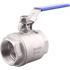 DERNORD 스테인리스 스틸 304 볼 밸브 잠금 장치가 있는 WOG용 2피스 풀 포트 헤비 듀티4인치 NPT, 2" NPT, Pack of 1