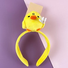 동물 인형 머리띠 생일 파티 놀이공원, 1개, B20.꼬마병아리인형-죽도