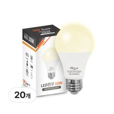 닥터룩스 LED 전구 10W, 20개, 주백색