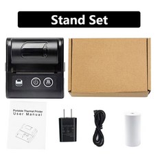58MM 미니 포켓 영수증 프린터 모바일 휴대용 티켓 무선 블루투스 USB POS PC, Bla, 플러그, Bla