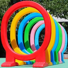 애견 기구 강아지 놀이터 훈련 반려견 운동 카페, 1개, 6색 롤 플라스틱 다이아몬드 링