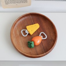 케이트가든 과일 채소 병따개 오프너 냉장고 자석 마그넷, 1세트, 치즈+당근