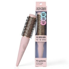 에프쓰리시스템즈 매직컬링 드라이 헤어 롤 브러시, 블루밍핑크, 2개