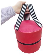 국내산 빨간 레자 다용도 작업방석 원형 대 약지름25cm x 높이22cm 농사용 밭일 농업용 갯벌 김장 의자, 5개