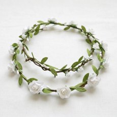 꽃화관 어린이 유아 머리장식 화관 결혼식 화동 셀프 웨딩 스튜디오 촬영 소품, 화이트