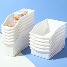 수납정리함 서류수납 높고 좁은 사무용품꽂이 바퀴형, 커브 정리함 바퀴형 (넓은) 화이트, 본상품선택, 1개