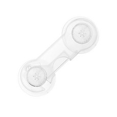 嬰幼兒安全鎖 適用於冰箱櫥櫃 衣櫃電視櫃 抽屜等平面對開門, 透明短鎖-無痕膠