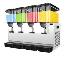 냉쥬스기 냉음료기 주스 수정과 냉동 음료 포 탱크 48L 이중 온도, 더블 탱크 44L 독립 냉각