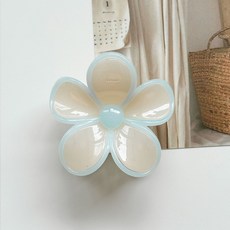 果凍感撞色花朵髮夾 盤髮鯊魚夾