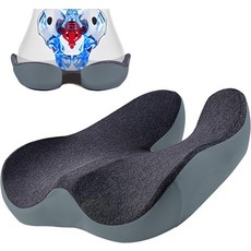 사무실가정용 의자 자동차 휠체어에서 장시간 앉아 있을 수 있는 YUBEST 압력 시트 쿠션 - 엉덩이 꼬리뼈 콕시엑스 시아티카 블랙다크 엣지을 위한 엑스트라 고밀도 메모리 폼, Black (Dark Edge)