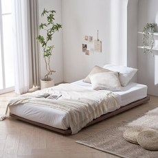 파로마 까사 험블 무헤드 저상 침대 + 본넬매트리스, 월넛