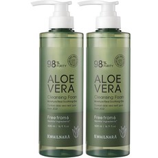 KWAILNARA 蘆薈保濕泡沫洗面乳, 500ml, 2瓶