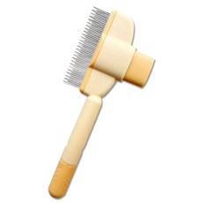 심플리프 반려동물 원터치 브러쉬, 1개, 옐로우