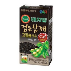 (JS) 정식품 검은참깨 고칼슘 두유 190ml 96팩, 96개