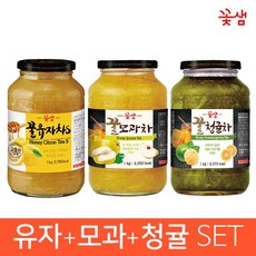 꽃샘 꿀유자차S +꿀모과차 +꿀청귤차 / 1KG x3병 / 3KG, 1개입