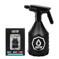 카톤 전동분무기 차량용 세차 압축분무기 3.5L Black + 부채꼴노즐 80도, 1개, 블랙