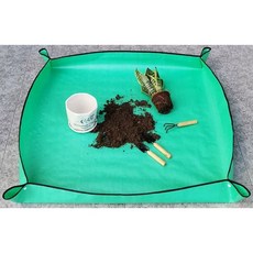 熊貓購物 園藝地墊 台灣發票現貨 防水防漏土換盆墊, 綠色50*50, 1個