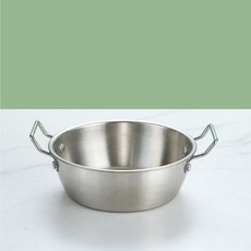 韓式304不鏽鋼雙耳碗 - 不鏽鋼泡麵碗 炸物盤/沙拉碗 QJ2488, 1個, 銀色小號