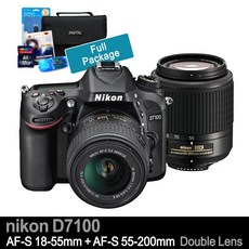 니콘카메라 D7100+18-55mm+55-200mm 더블렌즈+고속64GB메모리 +여행용가방+UV필터+리더기+청소셋 [풀세트 포함] k, 주문선택